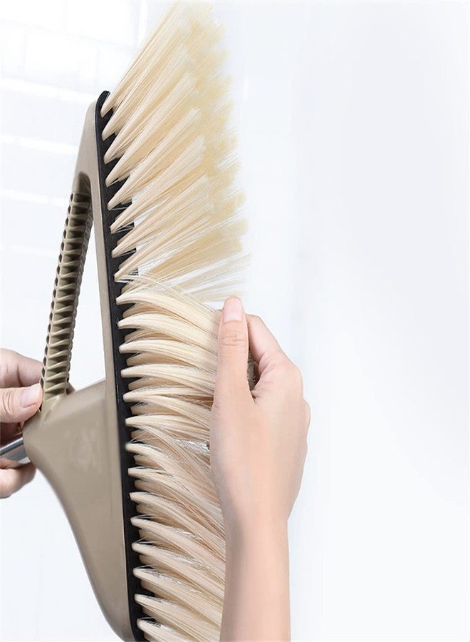 TRADY Broom and Dustpan Set for Home - Premium Long Handled Broom Dustpan Combo - Upright Standing Lobby Broom and Dust Pan Brush w/Handle - Great Edge, Lightweight and Robust {Pattern - 9} (Design 7) - Image 3